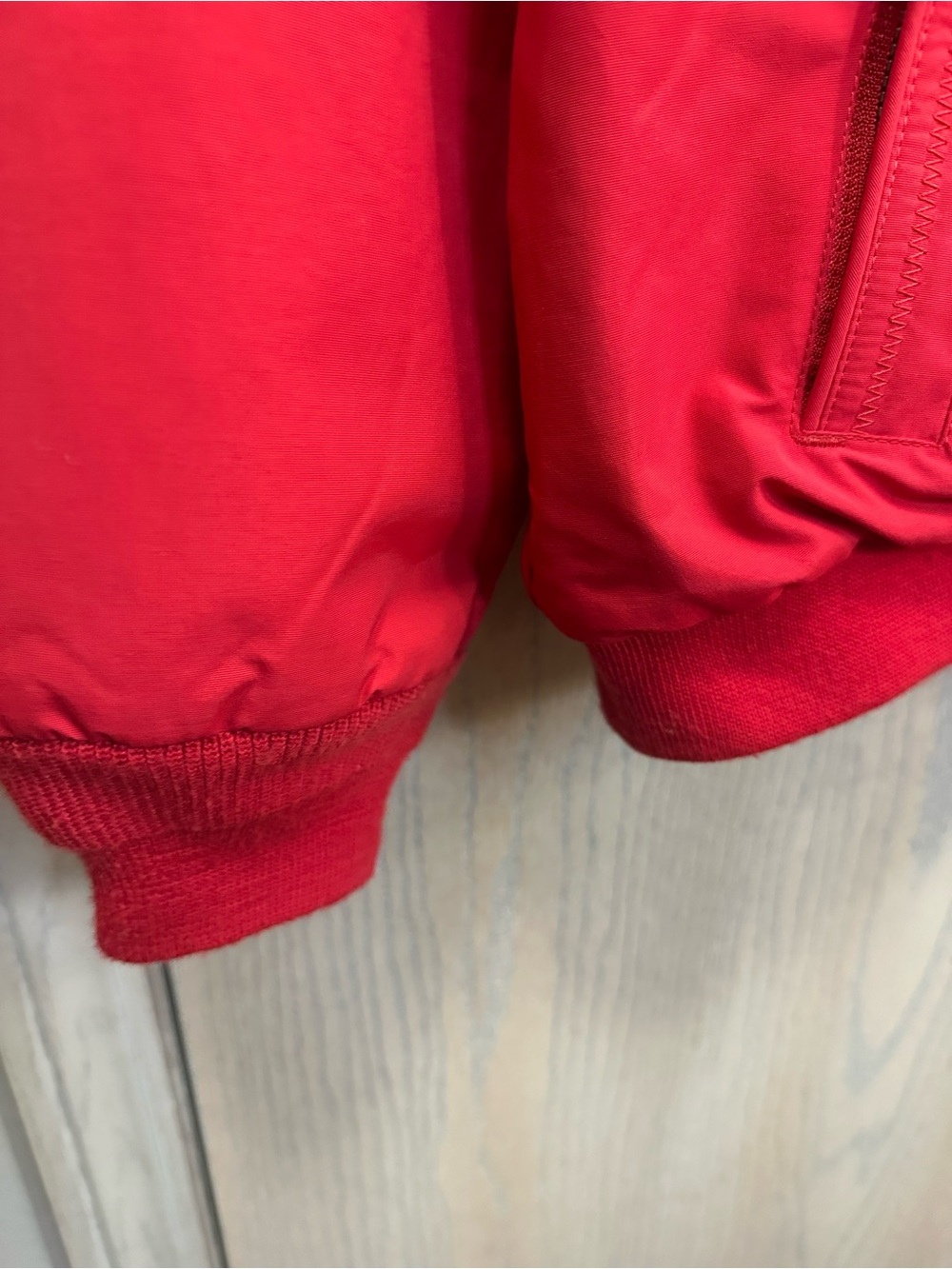 Lands’ End Red Zip Up Jacket Medium - Picture 6 of 10